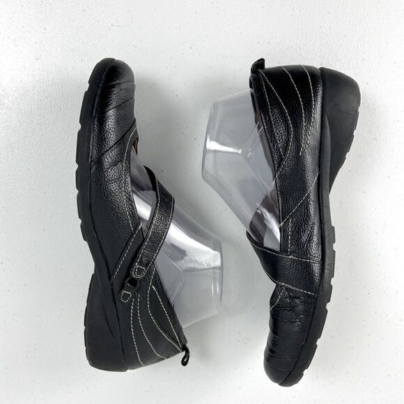 Naturalizer Noland Black Leather Loafer Shoes Mary Jane Flats Career 8.5 Wide - Picture 7 of 11